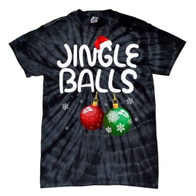 Jingle Balls Tinsel Tits Funny Christmas Couples Matching Tie-Dye T-Shirt