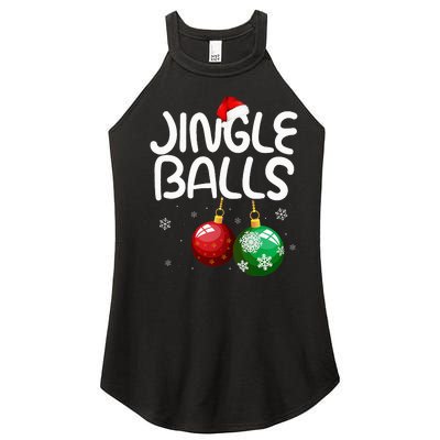 Jingle Balls Tinsel Tits Funny Christmas Couples Matching Women’s Perfect Tri Rocker Tank