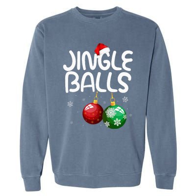 Jingle Balls Tinsel Tits Funny Christmas Couples Matching Garment-Dyed Sweatshirt