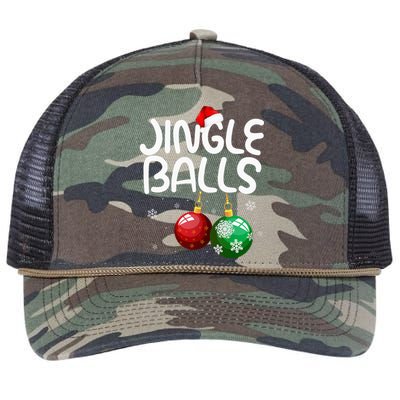 Jingle Balls Tinsel Tits Funny Christmas Couples Matching Retro Rope Trucker Hat Cap