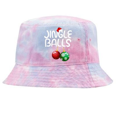 Jingle Balls Tinsel Tits Funny Christmas Couples Matching Tie-Dyed Bucket Hat