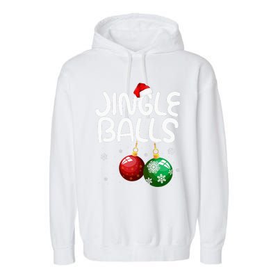 Jingle Balls Tinsel Tits Funny Christmas Couples Matching Garment-Dyed Fleece Hoodie