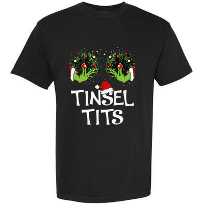 Jingle Balls Tinsel Tits Couples Christmas Matching Couple Garment-Dyed Heavyweight T-Shirt