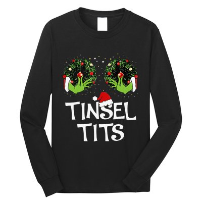 Jingle Balls Tinsel Tits Couples Christmas Matching Couple Long Sleeve Shirt