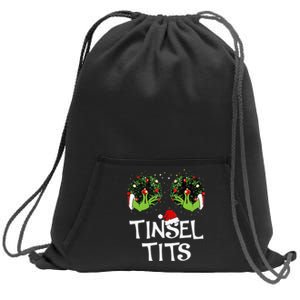 Jingle Balls Tinsel Tits Couples Christmas Matching Couple Sweatshirt Cinch Pack Bag