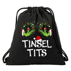 Jingle Balls Tinsel Tits Couples Christmas Matching Couple Drawstring Bag