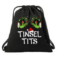 Jingle Balls Tinsel Tits Couples Christmas Matching Couple Drawstring Bag