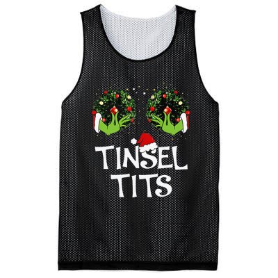 Jingle Balls Tinsel Tits Couples Christmas Matching Couple Mesh Reversible Basketball Jersey Tank