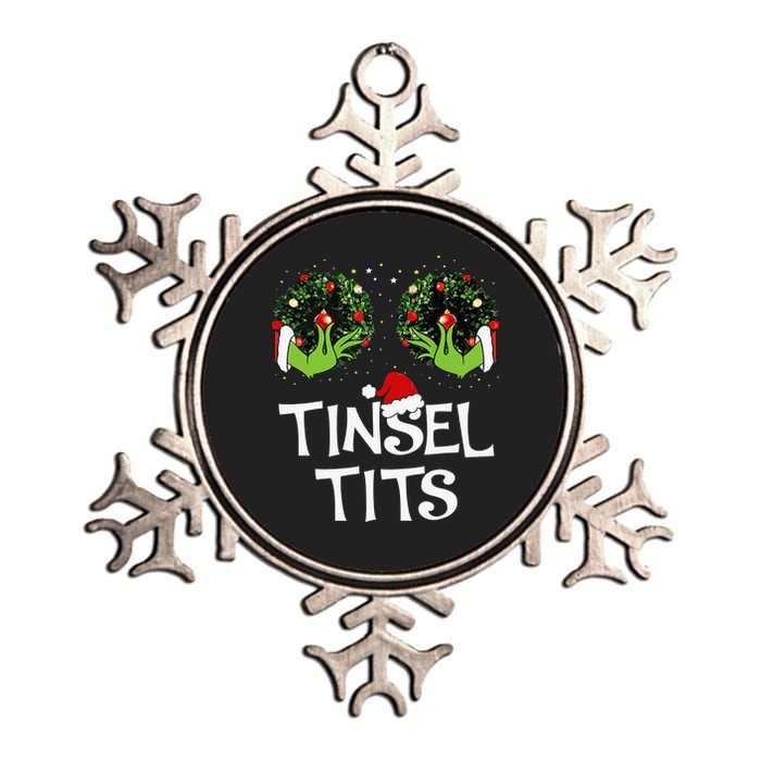 Jingle Balls Tinsel Tits Couples Christmas Matching Couple Metallic Star Ornament