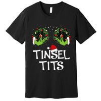 Jingle Balls Tinsel Tits Couples Christmas Matching Couple Premium T-Shirt