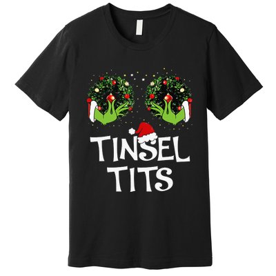 Jingle Balls Tinsel Tits Couples Christmas Matching Couple Premium T-Shirt