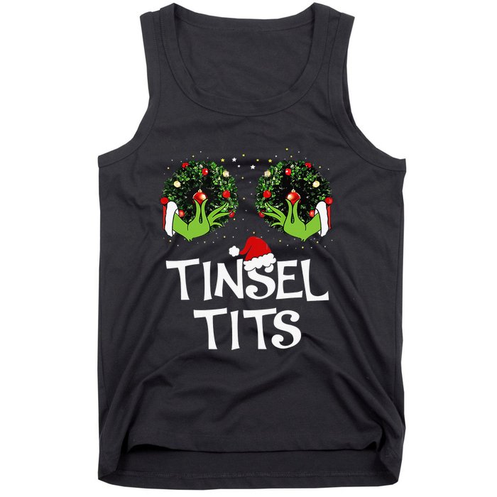 Jingle Balls Tinsel Tits Couples Christmas Matching Couple Tank Top