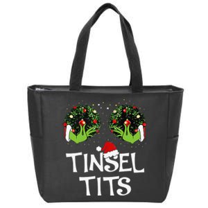 Jingle Balls Tinsel Tits Couples Christmas Matching Couple Zip Tote Bag