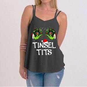 Jingle Balls Tinsel Tits Couples Christmas Matching Couple Women's Strappy Tank