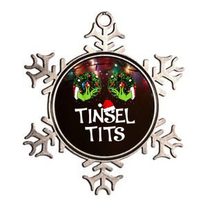 Jingle Balls Tinsel Tits Couples Christmas Matching Couple Metallic Star Ornament