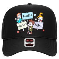 Joe Biden Touched Me Funny Biden High Crown Mesh Back Trucker Hat