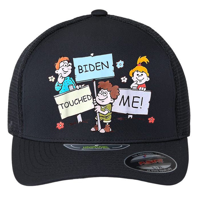 Joe Biden Touched Me Funny Biden Flexfit Unipanel Trucker Cap