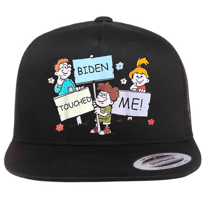 Joe Biden Touched Me Funny Biden Flat Bill Trucker Hat