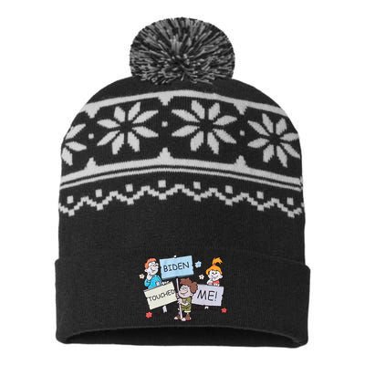 Joe Biden Touched Me Funny Biden 2021 USA-Made Snowflake Beanie