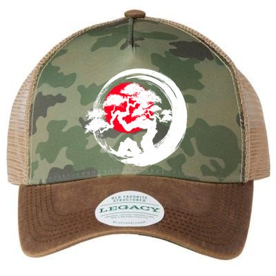 Japanese Bonsai Tree Paint Brush Stroke Legacy Tie Dye Trucker Hat