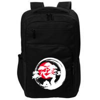 Japanese Bonsai Tree Paint Brush Stroke Impact Tech Backpack