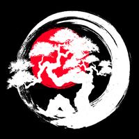 Japanese Bonsai Tree Paint Brush Stroke Impact Tech Backpack