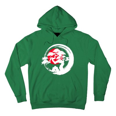 Japanese Bonsai Tree Paint Brush Stroke Hoodie