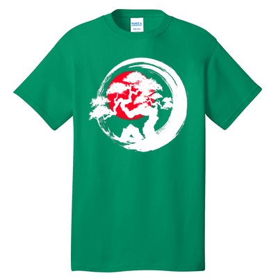 Japanese Bonsai Tree Paint Brush Stroke Tall T-Shirt