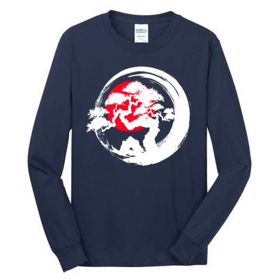 Japanese Bonsai Tree Paint Brush Stroke Tall Long Sleeve T-Shirt