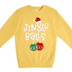 Jingle Balls Tinsel Tits Funny Matching Couple Chestnuts Premium Crewneck Sweatshirt