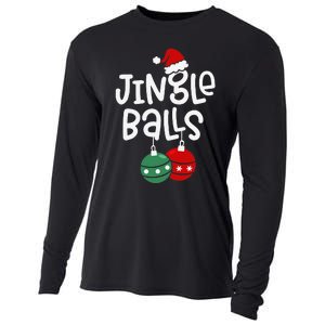 Jingle Balls Tinsel Tits Funny Matching Couple Chestnuts Cooling Performance Long Sleeve Crew