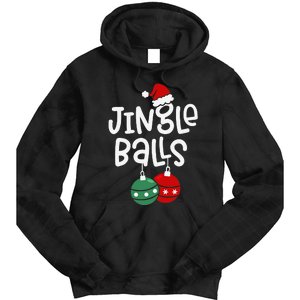 Jingle Balls Tinsel Tits Funny Matching Couple Chestnuts Tie Dye Hoodie