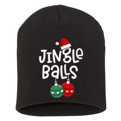 Jingle Balls Tinsel Tits Funny Matching Couple Chestnuts Short Acrylic Beanie