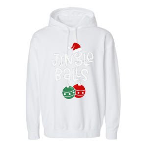 Jingle Balls Tinsel Tits Funny Matching Couple Chestnuts Garment-Dyed Fleece Hoodie