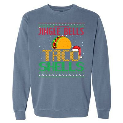 Jingle Bell Taco Shells Christmas Mexican Png Gift Garment-Dyed Sweatshirt