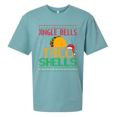 Jingle Bell Taco Shells Christmas Mexican Png Gift Sueded Cloud Jersey T-Shirt