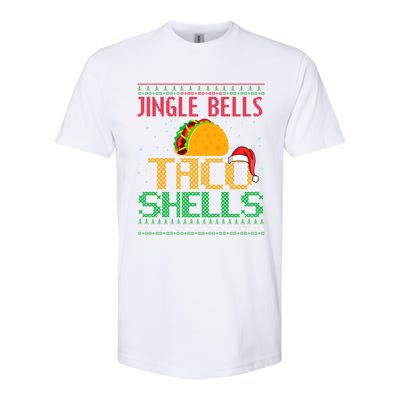 Jingle Bell Taco Shells Christmas Mexican Png Gift Softstyle CVC T-Shirt