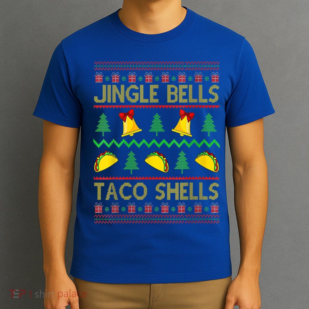 Jingle Bell Taco Shells Funny Christmas Mexican Gift T-Shirt