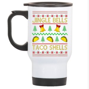 Jingle Bell Taco Shells Funny Christmas Mexican Gift Stainless Steel Travel Mug