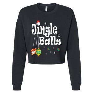 Jingle Balls Tinsel Tits Funny Christmas Matching Couple Tee Cropped Pullover Crew