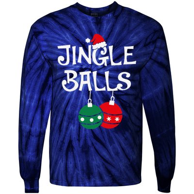 Jingle Balls Tinsel Tits Chestnuts Christmas Couple Matching Tie-Dye Long Sleeve Shirt