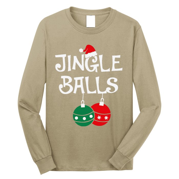 Jingle Balls Tinsel Tits Chestnuts Christmas Couple Matching Long Sleeve Shirt