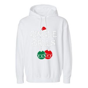 Jingle Balls Tinsel Tits Chestnuts Christmas Couple Matching Garment-Dyed Fleece Hoodie