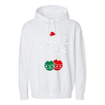 Jingle Balls Tinsel Tits Chestnuts Christmas Couple Matching Garment-Dyed Fleece Hoodie