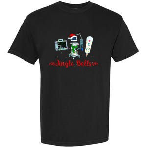 Jingle Bell Telemetry Nurse Christmas Crew Tele Tech Xmas Garment-Dyed Heavyweight T-Shirt