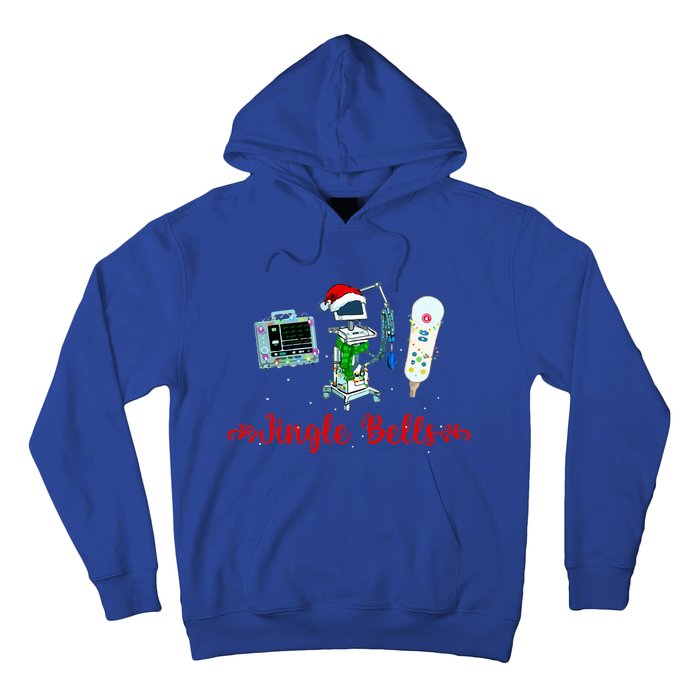 Jingle Bell Telemetry Nurse Christmas Crew Tele Tech Xmas Hoodie