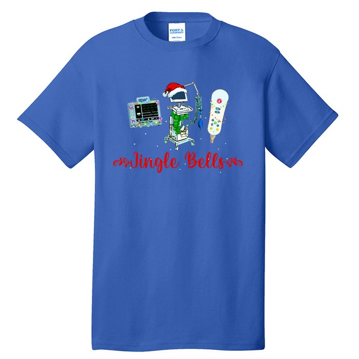 Jingle Bell Telemetry Nurse Christmas Crew Tele Tech Xmas Tall T-Shirt