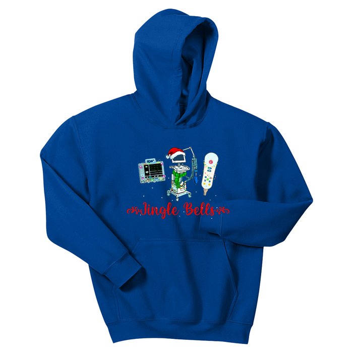 Jingle Bell Telemetry Nurse Christmas Crew Tele Tech Xmas Kids Hoodie