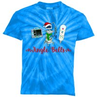 Jingle Bell Telemetry Nurse Christmas Crew Tele Tech Xmas Kids Tie-Dye T-Shirt