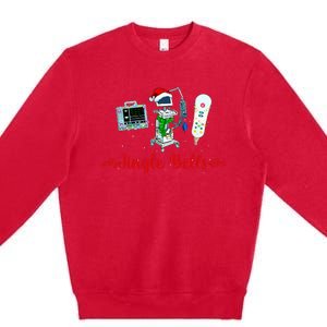 Jingle Bell Telemetry Nurse Christmas Crew Tele Tech Xmas Premium Crewneck Sweatshirt